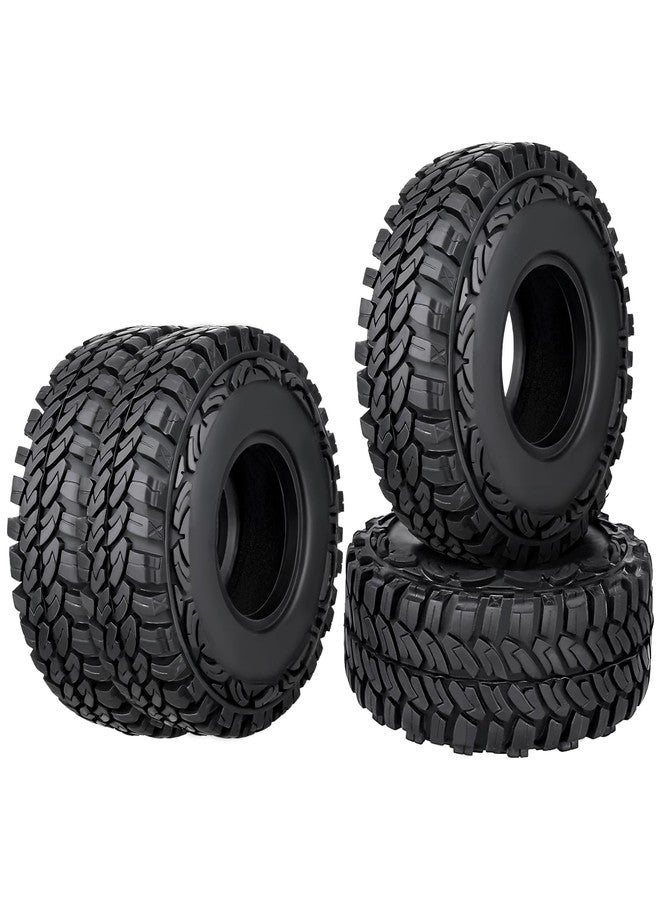 CrazyHobby 1.9 Crawler Tires with Foam Inserts for Traxxas TRX-4 Axial SCX10 II III 1/10 RC Rock Crawler Car - Image 1